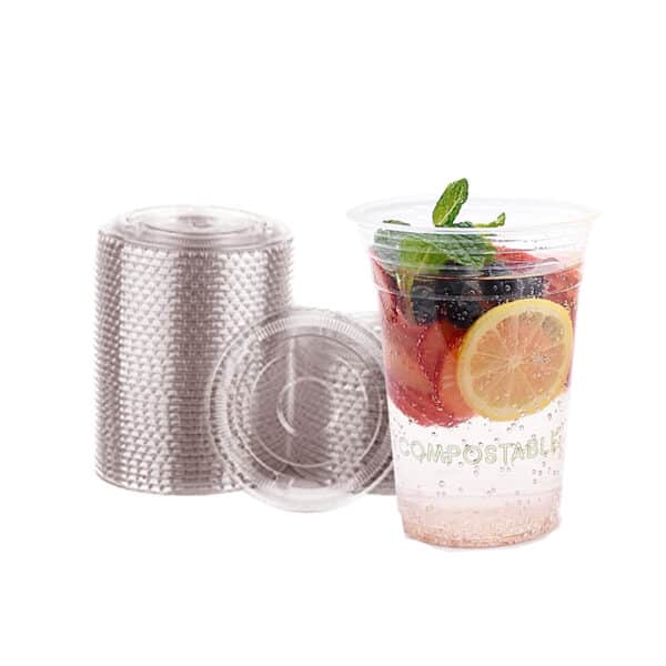 Compostable lids for cold cups